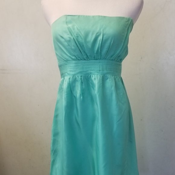 Shoshanna mint SILK tube top dress women's size 8 (275) - Picture 5 of 9